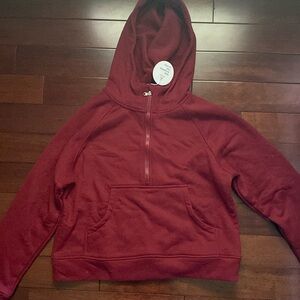 Maroon quarter zip sweatshirt, Size: M, Condition: Brand new